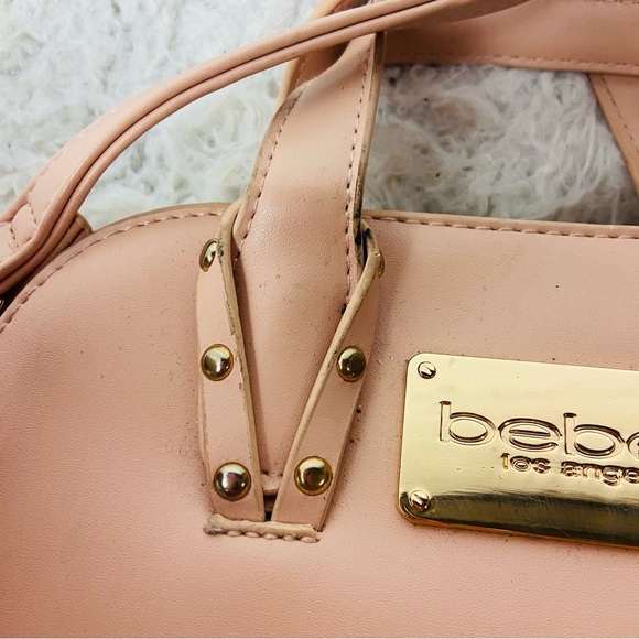 BEBE Nude blush faux Leather Crossbody purse - Picture 9 of 17